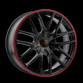 TOUREN TR60 3260 GLOSS BLACK WITH RED RING 16X7 5-110/5-115 42MM 72.62MM