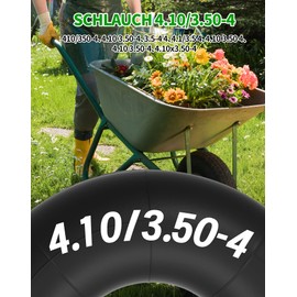 2 x Inner Tube 4.10/3.50-4 Inner Tube Tyre 4.10 3.50-4 Wheelbarrow Inner Tube with TR87 Angle Valve Tyre Tube for Wheelbarrows, Hand Trolleys, Garden Trailers, Lawnmowers