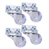 4 Pcs Swivel Caster Heavy Duty Stainless Steel Transparent PU