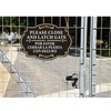 Phyabe 2 Pack Please Close and Latch Gate Sign Bilingual