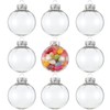 THE TWIDDLERS - 15 Pack Christmas Fillable Clear Plastic Baubles,