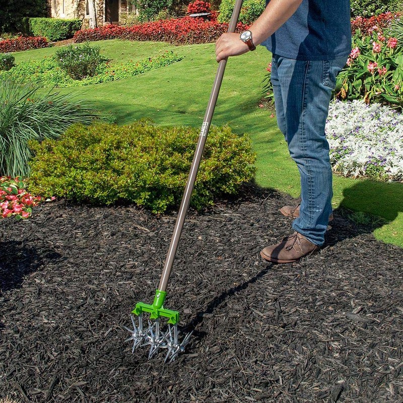 AMES 2917000 Steel Tine Garden Cultivator with Aluminum Handle, 58-Inch