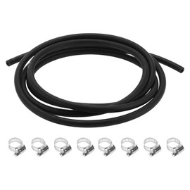 X AUTOHAUX 3/16" Fuel Line Kit 9.84ft Vacuum Hose Automotive Fuel Hose with 8 Clamps 1 Set