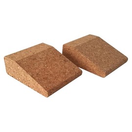 SET of 2 / Pair of Yoga Cork Mini Wedges/Pocket size Cork Wedges, 100% Natural, Sustainable, Eco-Friendly and Non-Slip Yoga & Pilates Mini Wedges