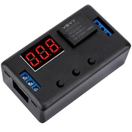 DROK 12V Timer Relay, LED Display 4-Mode On-Off Automotive Time Delay Relay, Electric Delay Timer Switch 0.1s to 999min
