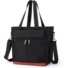 Lunch Bag for Women, Lunch Tote Leakproof Insulated Lunch Box with Shoulder Strap, Adult Reusable Lunch Cooler Tote Bags for Work Picnic Camping Beach - Color: C-BLACK