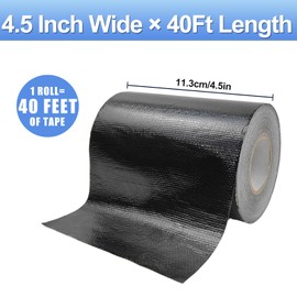 AIHSUMC 4.5Inch × 40FT RV Awning Repair Tape with Scissors, Outdoor Heavy Duty Repair Tape for Tarp, Tent, Boat Cover, Canvas, Sail Tape, Waterproof, UVproof and Heat-Resistant Tear Repair Pctch Kit