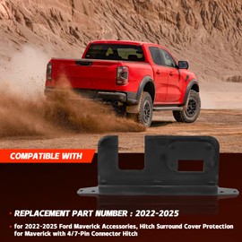 Rear Bumper Cover Plate for Ford Maverick 2022-2025 Accessories Hitch Surround Protection with 4/7-Pin Connector Hitch