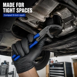 Adjustable 45# Steel Oil Filter Pliers, 9-Inch & 12-Inch Options