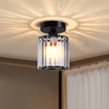 LEDSone Modern Mini Chandelier Crystal Ceiling Light Fixture, Semi Flush