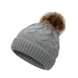 Durio Baby Hats Knit Baby Boy Hats Warm Thick Baby Boy Winter Hat Cute Toddler Hat Boy Girl C Gray One Size