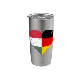 Cool Vintage Hungary Germany Flag for Proud Hungarian German Stainless Steel Insulated Tumbler