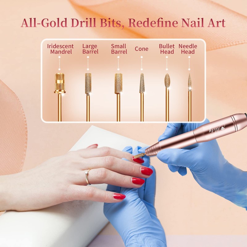 Alety Electric Nail Drill Kit, Portable Electric Nail File for