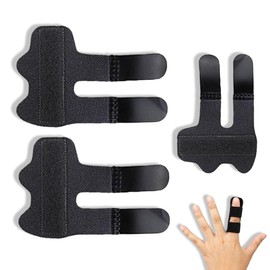 COYUN 3 Stück Fingerschienen, Verstellbare Fingerstütze, Fingerstabilisator mit Eingebautes Aluminiumband für Gebrochene, Verstauchte, Arthritis, Sehnenentzündung und Geschwollene Finger