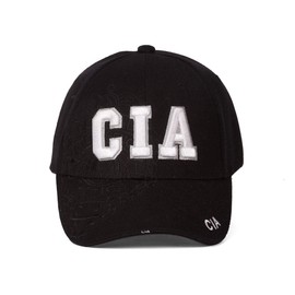 Artisan Owl CIA Law Enforcement/Security Embroidered Baseball Cap - Adjustable Hook and Loop Closure (Black)