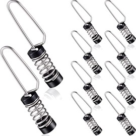 Fishing Flag Clips Boat Flag Stainless Steel Marine Boat Flag Clips for Halyards Outrigger Lines Antennas Stern Lights Flagpole Rope (10 Pack)
