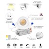 Adetu 4 inch 5CCT Gimbal Led Recessed Lights, 360°+90° Adjustable