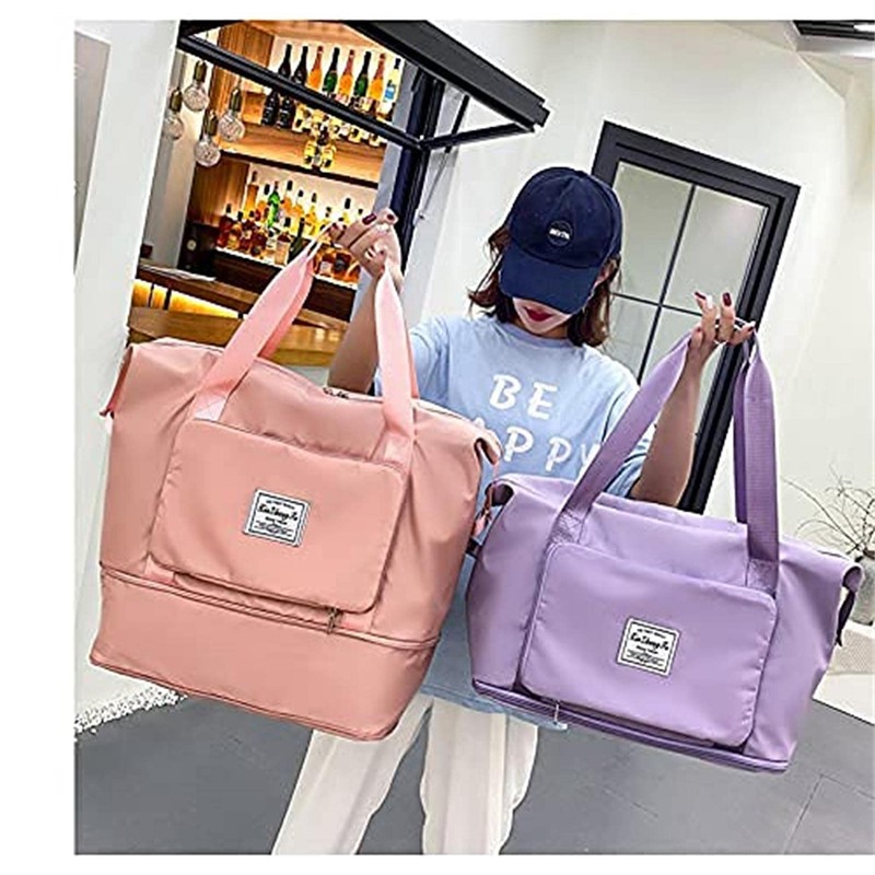 Large Capacity Foldable Travel Bag Portable Foldable Lightweight Waterproof Oxford