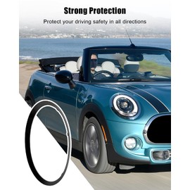 Vaticas Headlight Trim Ring Headlamp Fit for Bezel Mini Cooper F55 F56 F57 Replace 51137300631 51137300632 MC2506105 MC2507105, Driver Passenger Side, Black