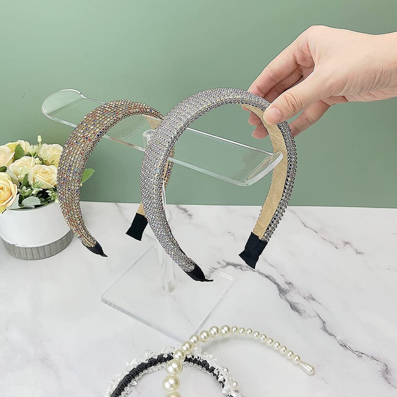 Baoswi Acrylic Headband Holder, Hair Accessories Organiser, Clear Stand for