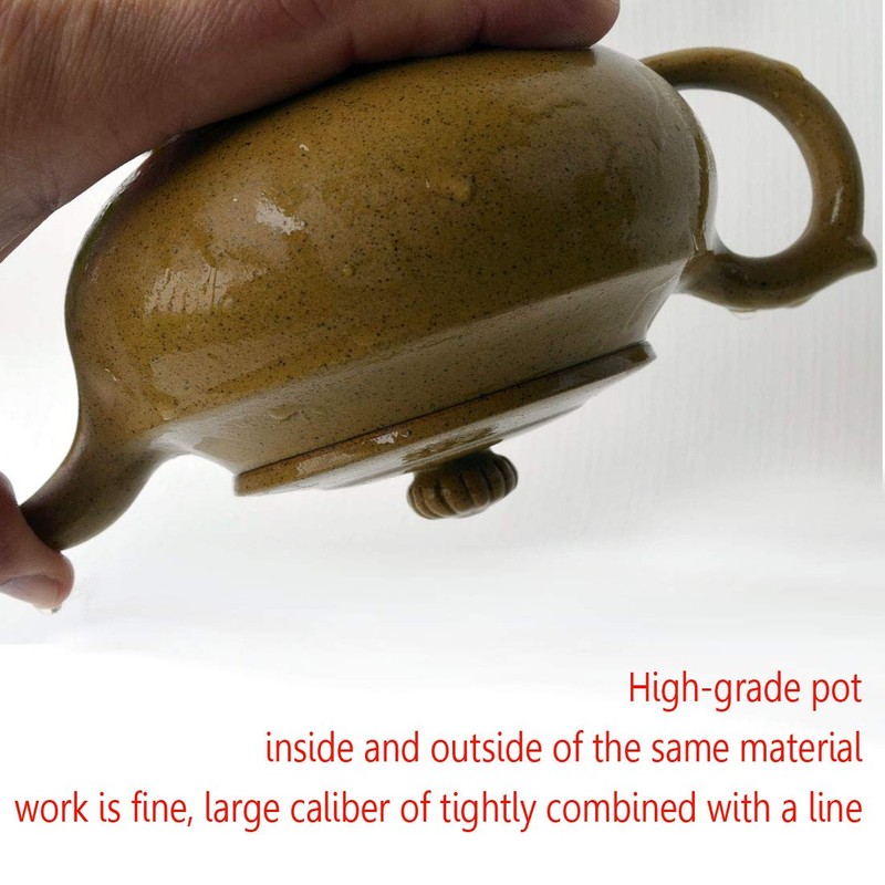 Teapot 11oz Chinese Yixing Pots Yellow Clay Real Zisha Handmade