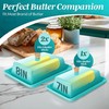 Flexzion Ceramic Black European Butter Dish with Lid for Countertop