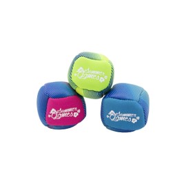 SUMMER GAMES 3 x 5cm Diameter Neoprene Ball Set - Blue/Green/Pink - 33g