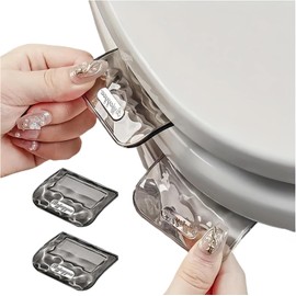 2 PCS Toilet Seat Lifter tab, Toilet Seat Handle to Lift and Easy Install Sanitary Hands-Free Lever for Home, Office, Toilet Training