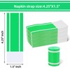 Germiwipe Paper Napkin Bands,Napkin Rings Self Adhesive,Silverware Wraps Bands -
