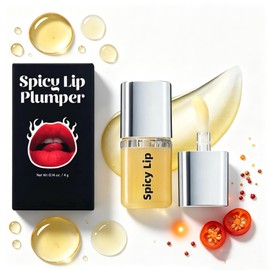 Spicy Lip Plumper  Aceite de Brillo Labial Voluminizante con Fórmula Hidratante y Volumizadora, Suaviza las Líneas Finas, Aclara el Tono Natural de...
