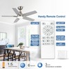 putroad 42 Inch Ceiling Fans with Lights, Brushed Nickel Ceiling