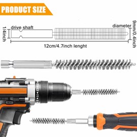 Golf Clubs Head Hosel Brush Golf Shaft Ferrules Brush Stainless Steel Bore Brush Wire Brush Cleaning Tool Electric Drill Wire Brush for Wood and Iron (2)