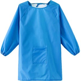 YeeHeen Art Smock Artist Painting Apron Waterproof Long Sleeve Smock with Pocket Blue XXL
