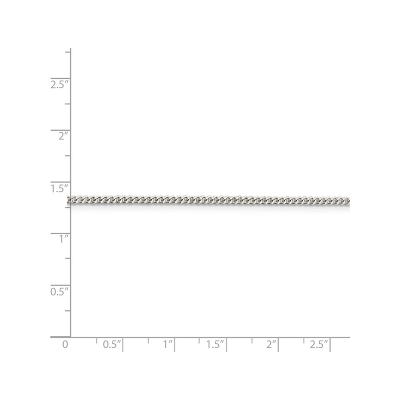 Sterling Silver 2Mm Curb Chain (Length=18) (Width=2)