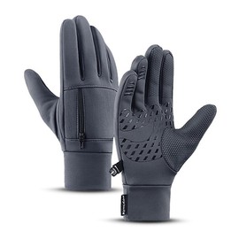 -20℉ Winter Waterproof Windproof Touch Screen Warm Gloves for Cold Weather Sking - Color: Gray, Size: XL