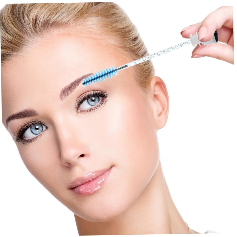 Healeved 30pcs Eyelash Extensions Brush Tube Glitter Lash and Eyebrow