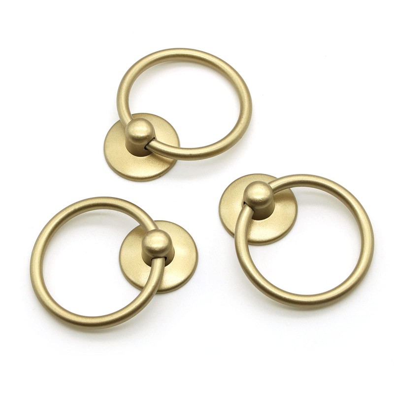 Asamuyu 12 Pieces Drawer Pull Ring Knobs Metal Ring Pull