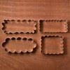 LILIAO Rectangle Scalloped Edge Cookie Cutter Set, Stainless Steel (Rectangle