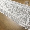 364days Rose Garden Long Tablecloth Runner White Lace Mat Rug