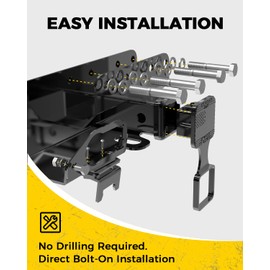 Xprite Rear Trailer Hitch Receiver Kit Compatible with 2021 2022 2023 2024 Ford Bronco 2 Door & 4 Door Models (Exclude Bronco Sport) 2 Inch Rear Bumper Tow Hitch Receiver with Cover