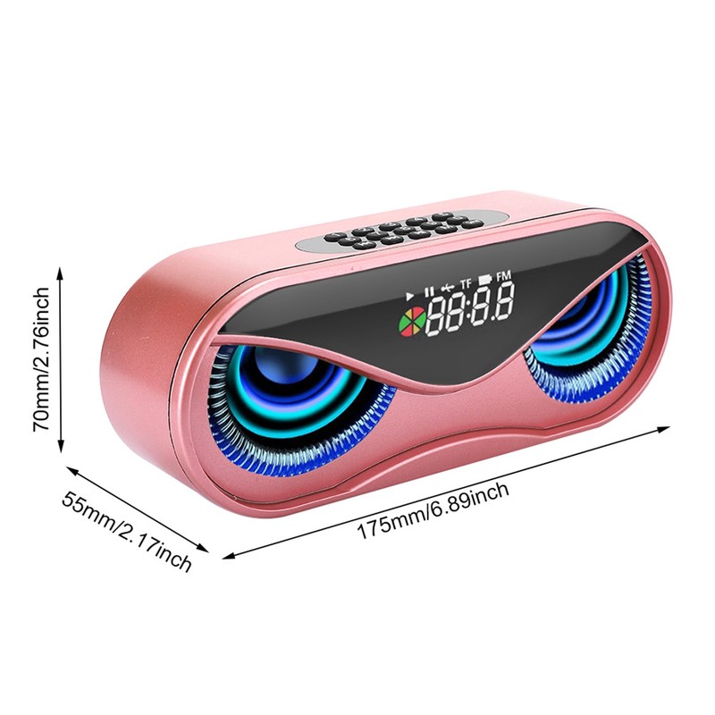 ABS Multifunction Alarm Clock Bluetooth Speaker Voice Prompt Call Function