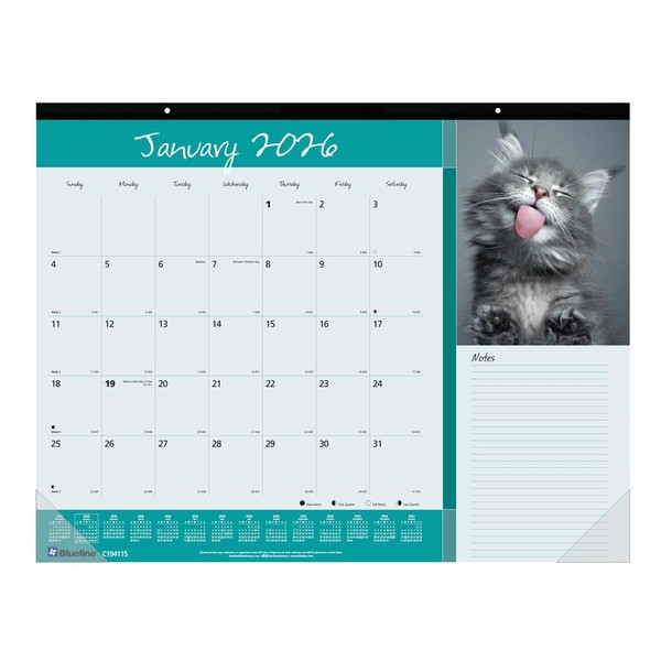 Blueline® 2026 Monthly Desk Pad Calendar, 12 Months, January to