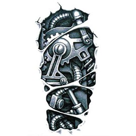 EROSPA Temporary Tattoo Sheet / Sticker - Machine Robot - Waterproof