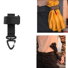 JFFCESTORE Glove Strap Key Ring holder strap Gloves Safety Leash Strap Adjustable Work Glove Holder quick-release Swivel Hook (Tan)