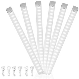Luz LED con Sensor de Movimiento 6Pzs, Lámpara Debajo de Armario Automático Luce Inalámbrica Recargable USB Lámpara de Barra Magnética Iluminación Nocturna para Gabinete Clóset Cocina Pasillo Escalera