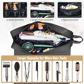 2-In-1 Hair Tools Travel Bag, With Silicone Mat For Hair Tools, Upgraded Large Capacity Hair Tool Travel Bag With Curling Iron Mat For, Vacation Essentials, Travel Essentials For Women and Men