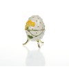 Keren Kopal White with red flower Egg Music box Fur
