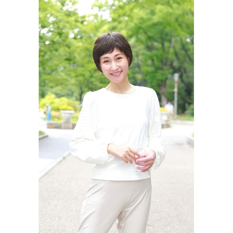 Priscilla ST-004 Gray Hair Concealing Wig, Whorl Type, 2N, Natural