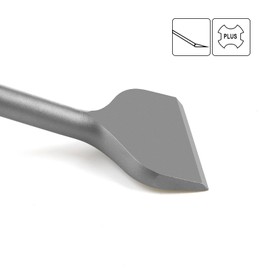 Tile Chisel SDS Plus, Firecore SDS Chisel 250 x 75 mm, SDS Flat Chisel Angled SDS Chisel Wide Spade Chisel for Hammering -FS18310