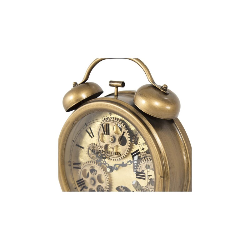 Yosemite Home Decor Brass Gears Table Top Clock